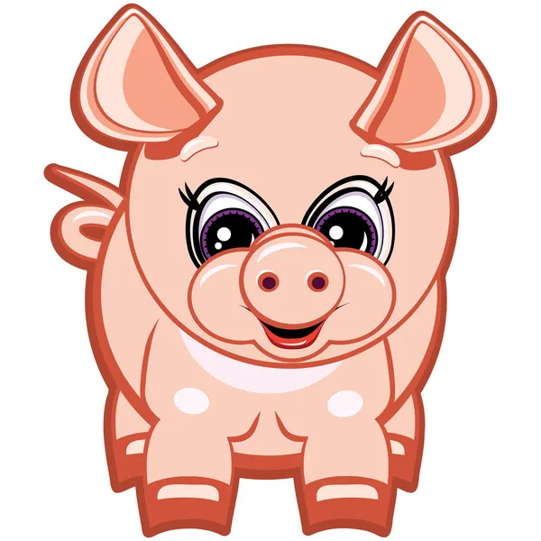 Маленькая свинья — стоковый вектор