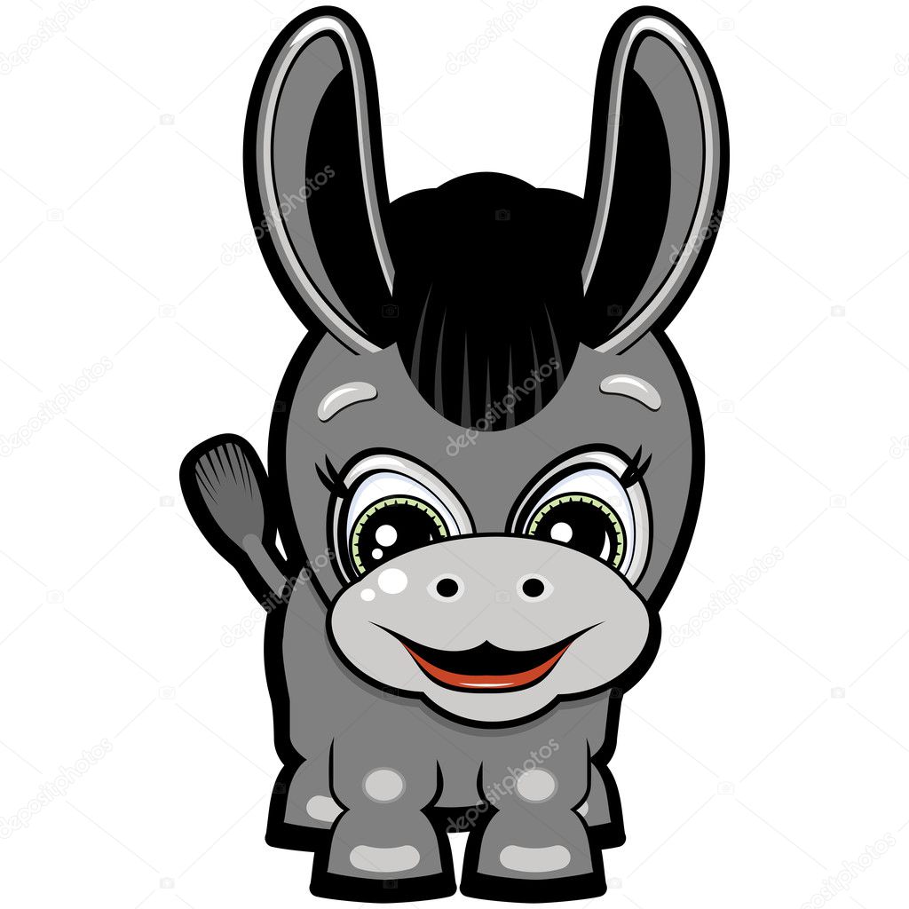 Little donkey — Stock Vector © OlgaYakovenko #2818528