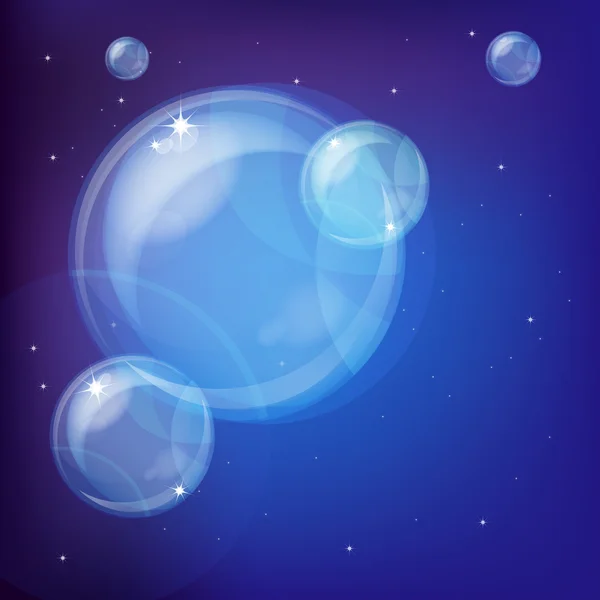 青い泡の背景. — ストックベクタ