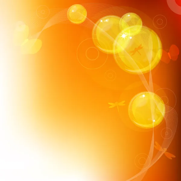 Fond de bulles orange . — Image vectorielle