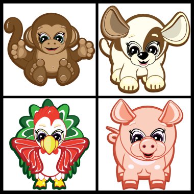 Set of Little Animals clipart