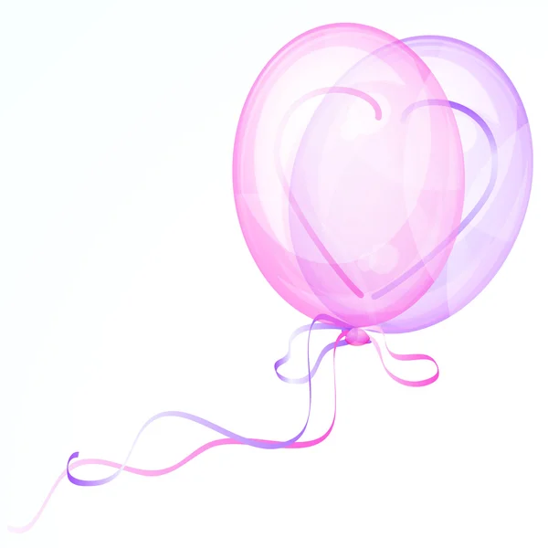 Lesklé srdce balónky — Stockový vektor