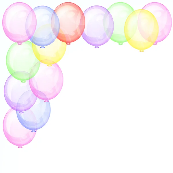 Hintergrund mit transparenten Luftballons. — Stockvektor