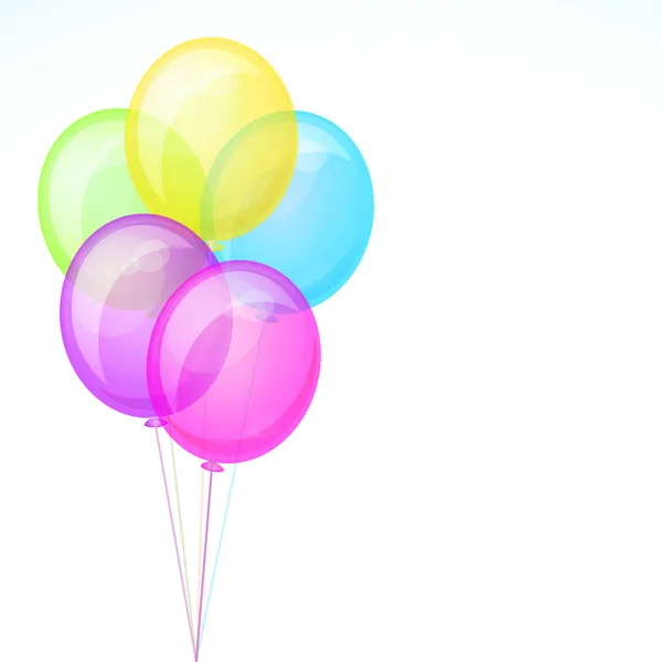 Geburtstagsfeier Ballons isoliert — Stockvektor