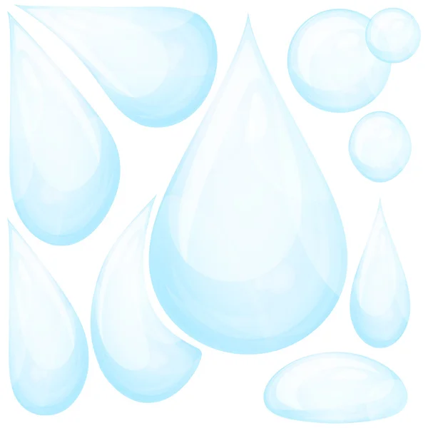 Instellen van waterdruppels. eps10. — Stockvector