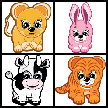 Set of Little Animals clipart