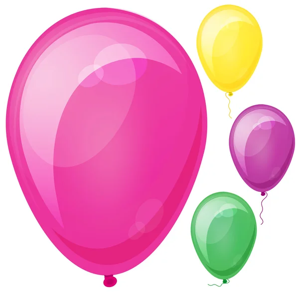 Ρεαλιστική πολύχρωμα μπαλόνια. — Διανυσματικό Αρχείο
