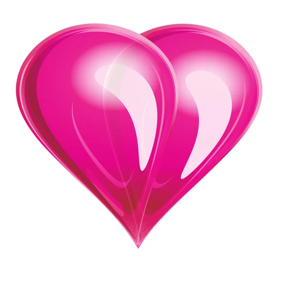 Icona del cuore, illustrazione vettoriale. — Vettoriale Stock