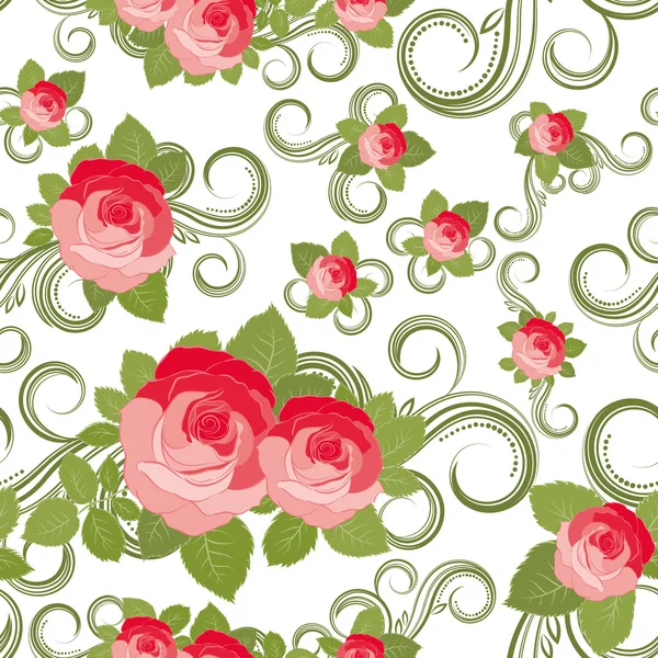 Modèle de rose florale — Image vectorielle