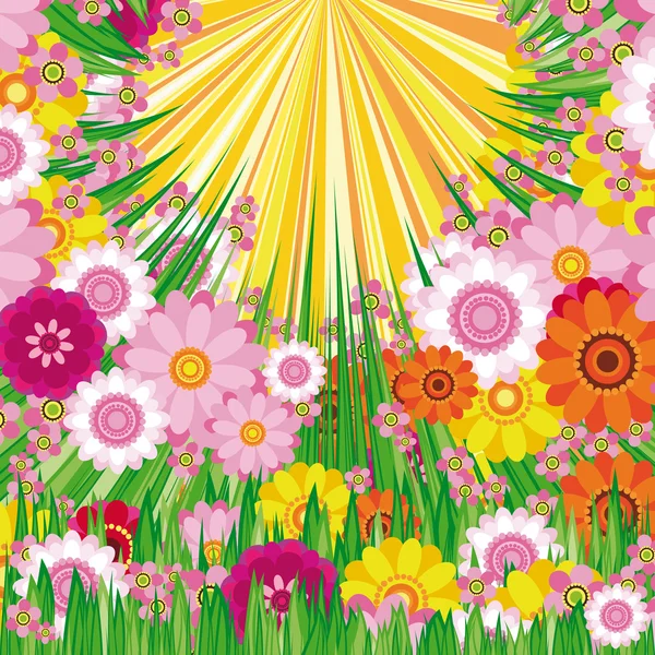 Easter Floral background — Stock Vector