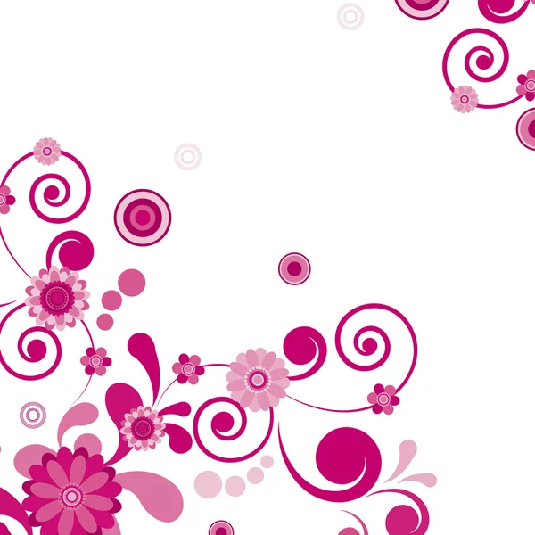 Pink flower. Floral background. — Stock Vector