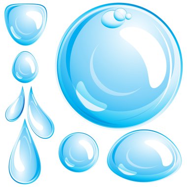 Water drops clipart