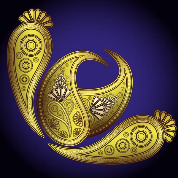 Vecteur Cachemire henné design mode . — Image vectorielle
