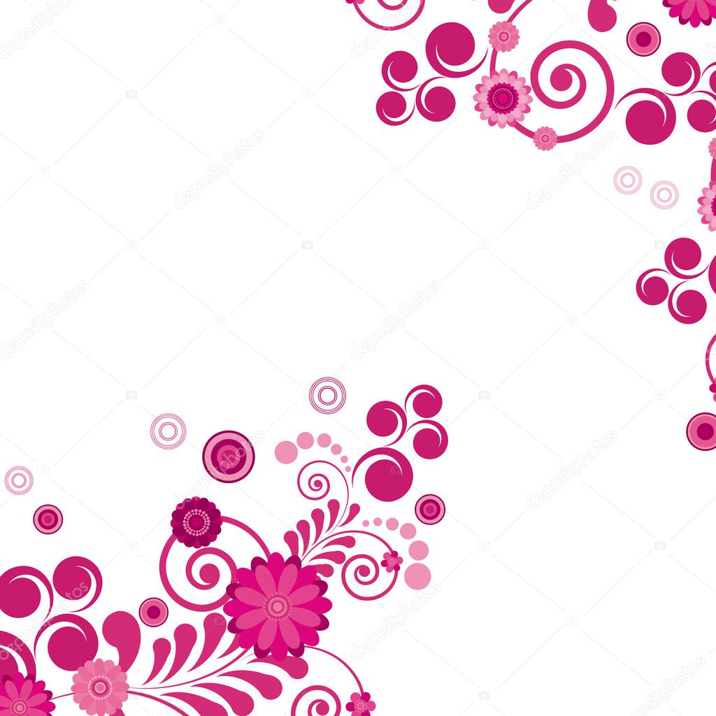 Vector. Abstract flowers background