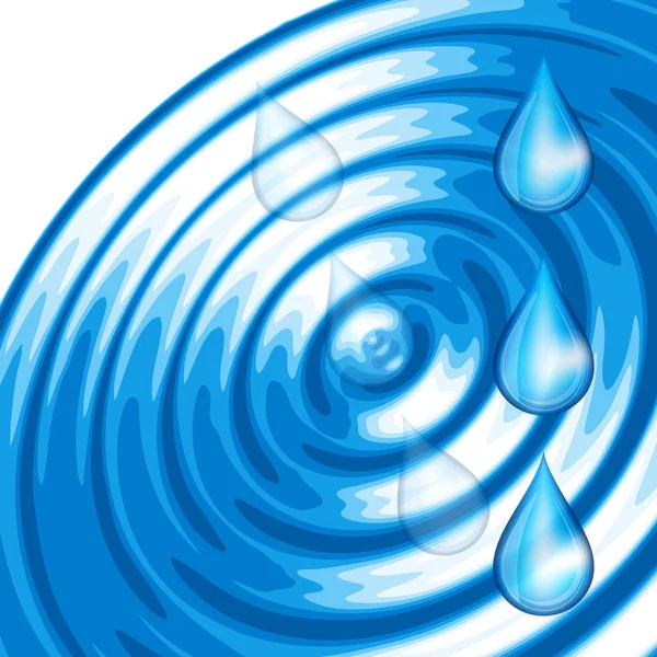 La goutte d'eau transparente ronde — Image vectorielle