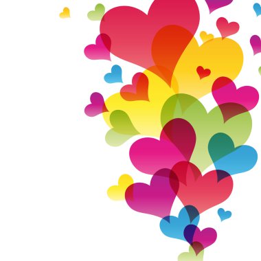 Hearts background vector clipart