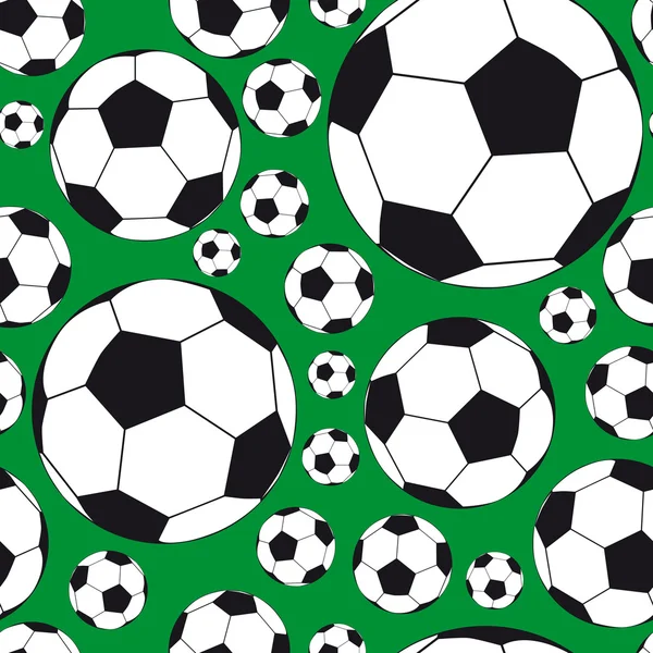 Fond sans couture avec des balles de football . — Image vectorielle