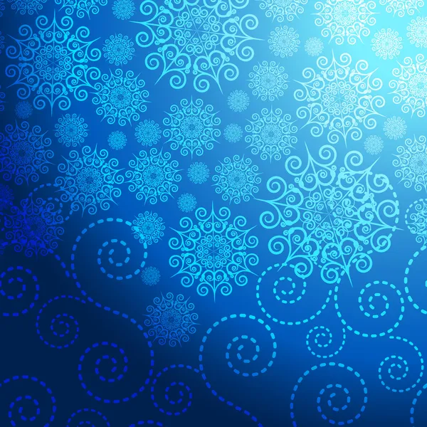 EPS Christmas blue background — Stock Vector