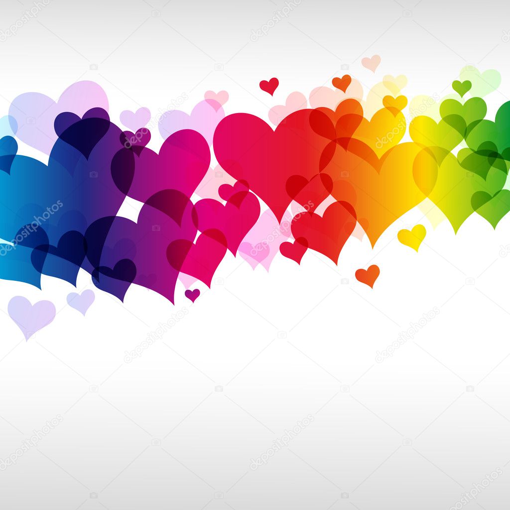 Eps colorful heart background