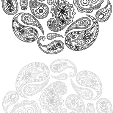 Eps10 vector paisley design clipart