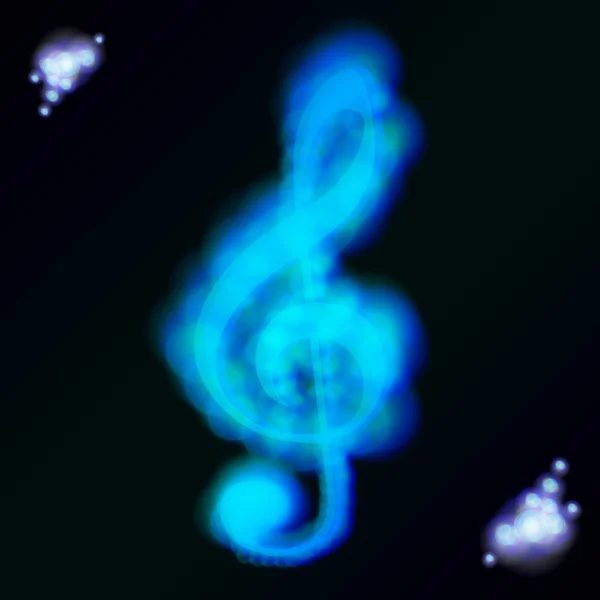Eps blaue Geige Schlüsselschild — Stockvektor