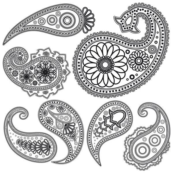 Eps Vintage Paisley patterns for design. — Stock Vector