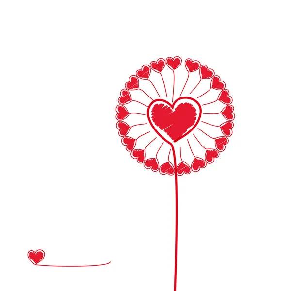 Fleur d'amour . — Image vectorielle