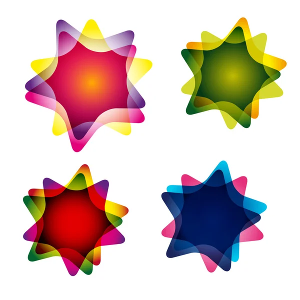 Набор многоцветных абстрактных векторных иллюстраций — стоковый вектор