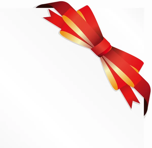 Cadeau arc rouge. Vecteur — Image vectorielle