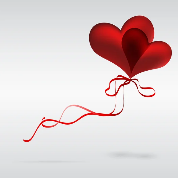 Που φέρουν λίγες μπαλόνια σε σχήμα καρδιάς — Διανυσματικό Αρχείο