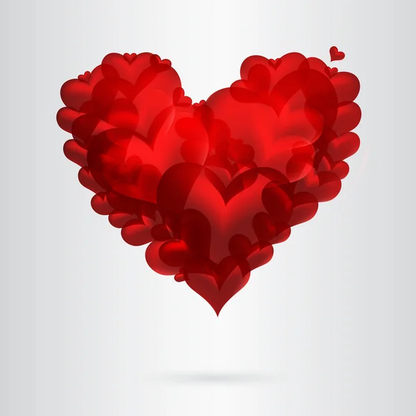 Eps10 красное сердце — стоковый вектор