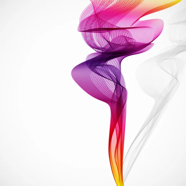 Abstract colorful vector smoke isolated on white. — Stock Vector