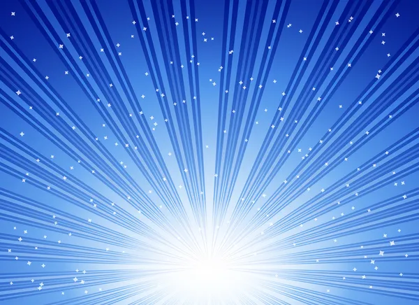 星の抽象的な青いベクトル爆発 — ストックベクタ