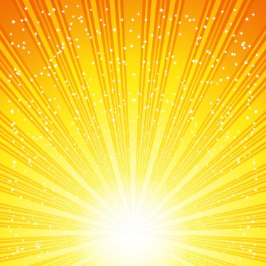 Abstract Solar Vector Background With Rays And Stars clipart