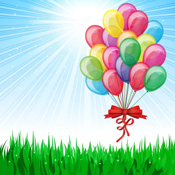 Beautiful Party Balloons Vector — Stock Vector