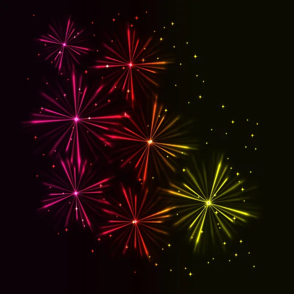 Pozadí Fireworks — Stockový vektor
