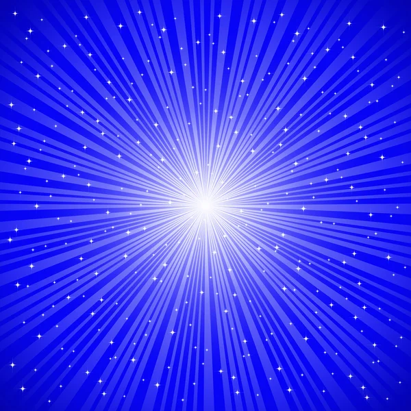 Blå strålar — Stock vektor