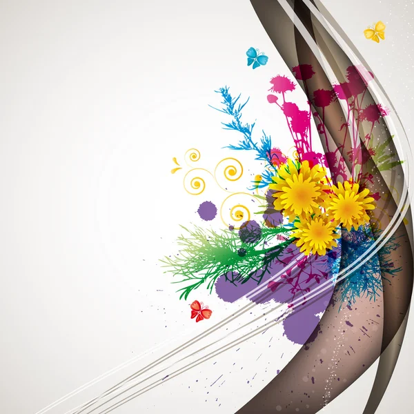 Fond de flore abstrait — Image vectorielle
