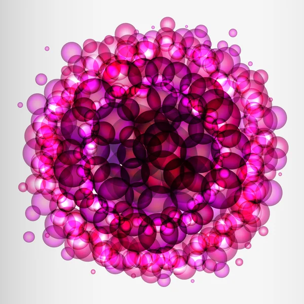 Rosafarbene und lila Blasen — Stockvektor