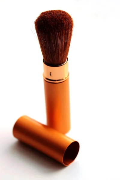 Goldpinsel für Make-up — Stockfoto