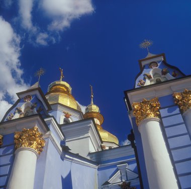 st. michael katedralinin altın kubbe. Kyiv, Ukrayna.