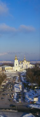 Aerial view of St. Michael's cathedral. clipart