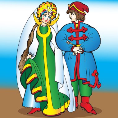 Fairy tale on tsar Saltane clipart