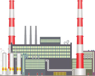 Heat power station. clipart