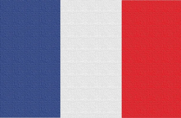 Γαλλική σημαία ύφασμα — Φωτογραφία Αρχείου