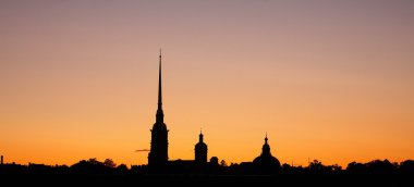 silhouet van kathedraal