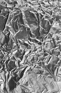 doğal buruşuk gümüş alüminyum folyo closeup arka plan textur