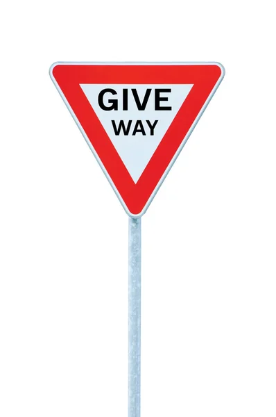 Stock image Give way priority yield road traffic roadsign sign isolated