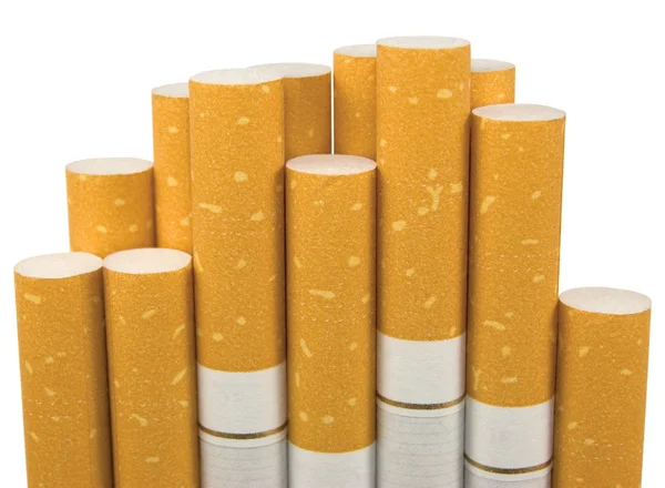 Isolated Macro Closeup Of Class A Filter Cigarettes — Stock Photo, Image