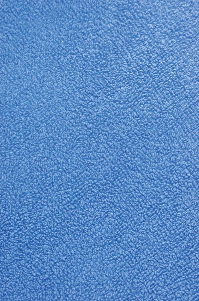 Синий плюшевый махровый ткань турецкая ванна полотенце макро фоне близко — стоковое фото